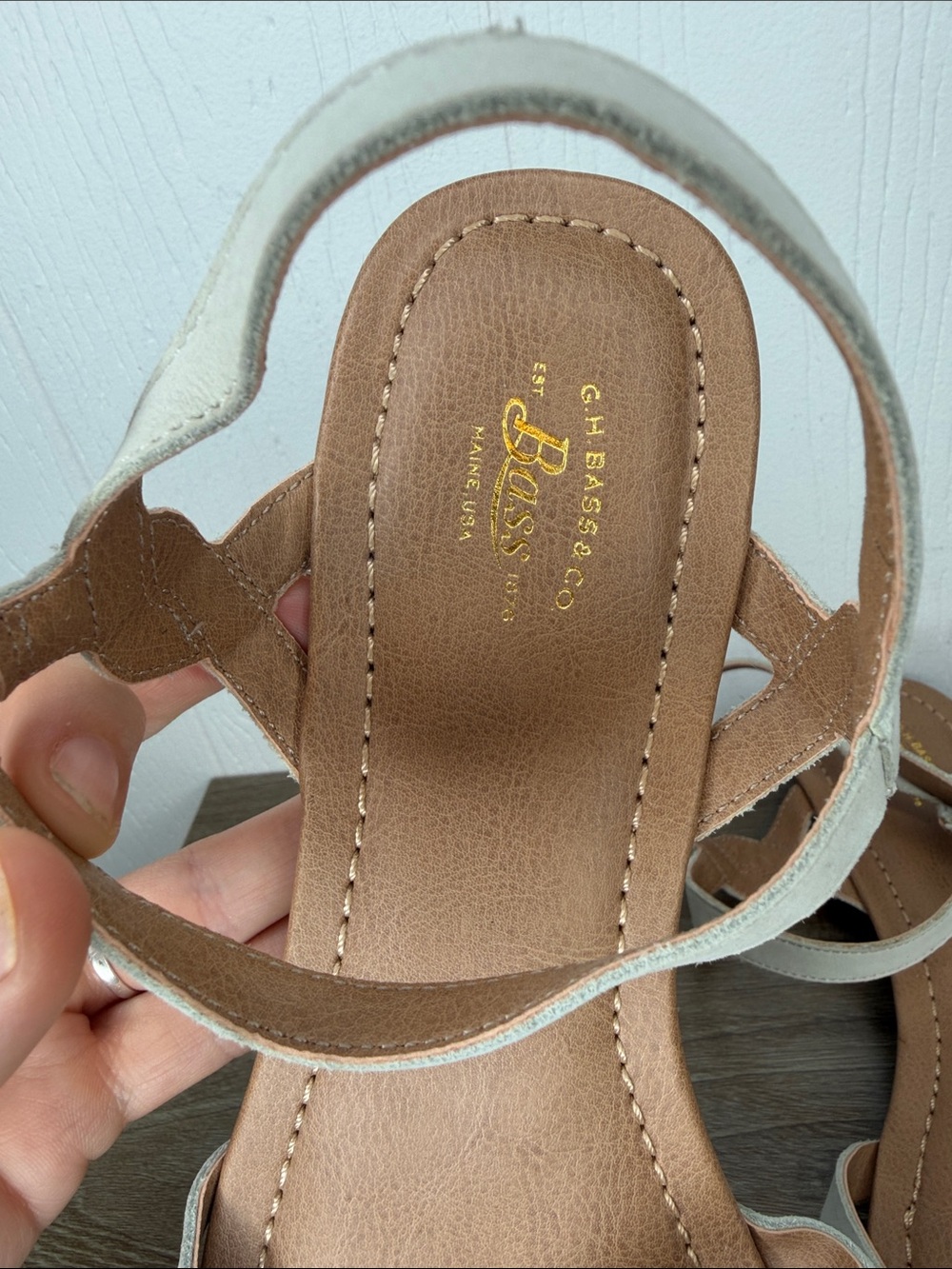G.H. Bass & Co. Clementine White Strappy Sandals 9 - Picture 8 of 12